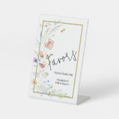 ワイルドフラワーブライダルシャワーの恩恵 台座サイン (正面)