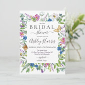 ワイルドフラワーブライダルシャワーの招待 招待状 (スタンド正面)