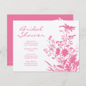 ワイルドフラワーブライダルシャワーの招待 招待状 (正面/裏面)