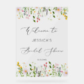 ワイルドフラワーブライダルシャワーへようこそ アクリルサイン (正面)