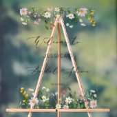 ワイルドフラワーブライダルシャワーへようこそ アクリルサイン (ニュートラル)