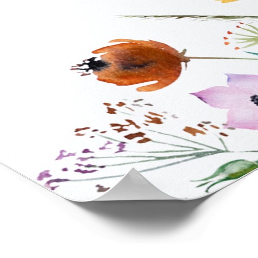 ワイルドフラワーブライダルシャワーへようこそ ポスター (角)