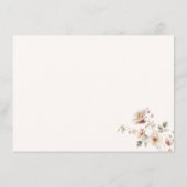 ワイルドフラワーブライダルシャワーアドバイスと希望 エンクロージャーカード (裏面)