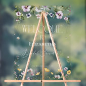 ワイルドフラワーブライダルシャワーウェルカムアクリル記号 アクリルサイン (ニュートラル)