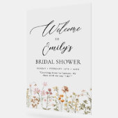 ワイルドフラワーブライダルシャワーウェルカムサインイン開花 アクリルサイン (傾斜)