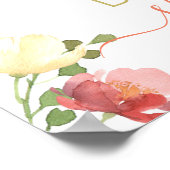 ワイルドフラワーブライダルシャワーウェルカムサイン ポスター (角)