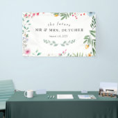 ワイルドフラワーブライダルシャワーウェルカムバナー 横断幕 (トレードショー)