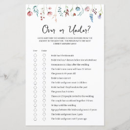 ワイルドフラワーブライダルシャワーオーバーまたはゲーム中