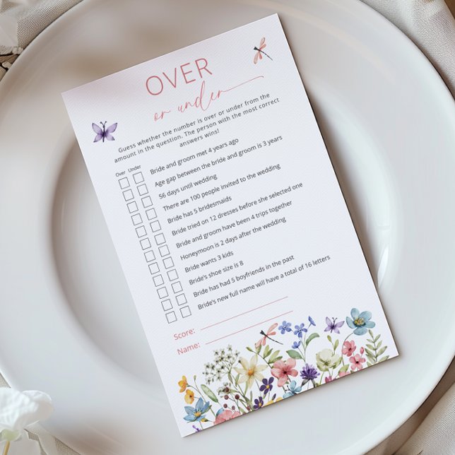 ワイルドフラワーブライダルシャワーオーバーまたはゲーム中 (クリエイターアップロード済み)