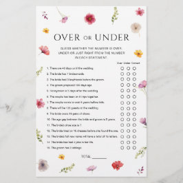 ワイルドフラワーブライダルシャワーオーバーまたはゲーム中