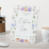 ワイルドフラワーブライダルシャワーカスタム文字標識 台座サイン (インサイチュ)