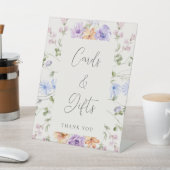 ワイルドフラワーブライダルシャワーカードとギフトサイン 台座サイン (インサイチュ)