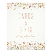 ワイルドフラワーブライダルシャワーカードとギフト フォトプリント            (正面)