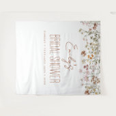 ワイルドフラワーブライダルシャワーガーデンイン開花 タペストリー (正面(横))