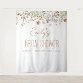 ワイルドフラワーブライダルシャワーガーデンイン開花 タペストリー (正面)