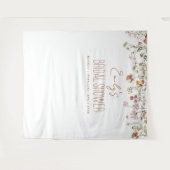 ワイルドフラワーブライダルシャワーガーデンイン開花 タペストリー (正面(横))