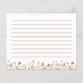 ワイルドフラワーブライダルシャワーガーデンレシピカード (裏面)