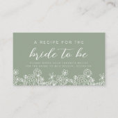 ワイルドフラワーブライダルシャワーガーデンレシピ共有 エンクロージャーカード (正面)