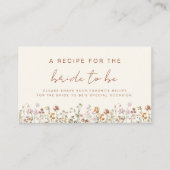 ワイルドフラワーブライダルシャワーガーデンレシピ共有 エンクロージャーカード (正面)