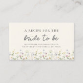 ワイルドフラワーブライダルシャワーガーデンレシピ共有 エンクロージャーカード (正面)