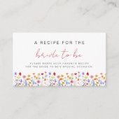 ワイルドフラワーブライダルシャワーガーデンレシピ共有 エンクロージャーカード (正面)