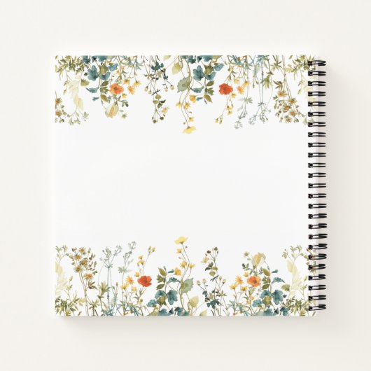 ワイルドフラワーブライダルシャワーゲストハウス ノートブック (裏面)