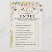 ワイルドフラワーブライダルシャワーゲーム (正面/裏面)