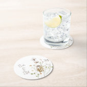 ワイルドフラワーブライダルシャワーコースターの好意 ラウンドペーパーコースター (インサイチュ)