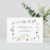 ワイルドフラワーブライダルシャワーサンキューカード サンキューカード (スタンド正面)