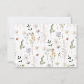 ワイルドフラワーブライダルシャワーサンキューカード サンキューカード (裏面)