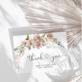 ワイルドフラワーブライダルシャワーサンキューカード 招待状