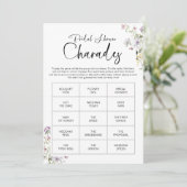 ワイルドフラワーブライダルシャワーシャレーズゲーム 招待状 (スタンド正面)