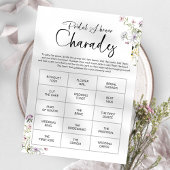 ワイルドフラワーブライダルシャワーシャレーズゲーム 招待状