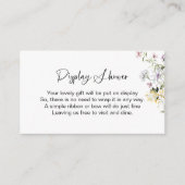ワイルドフラワーブライダルシャワーディスプレイシャワー エンクロージャーカード (正面)