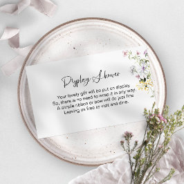 ワイルドフラワーブライダルシャワーディスプレイシャワー エンクロージャーカード