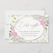 ワイルドフラワーブライダルシャワーデイトナイトjarカード 出欠カード (正面)