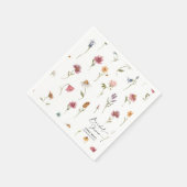 ワイルドフラワーブライダルシャワーナプキンス スタンダードカクテルナプキン (角)