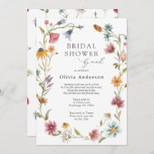ワイルドフラワーブライダルシャワーバイメール招待状 招待状 (正面/裏面)