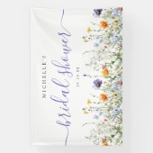 ワイルドフラワーブライダルシャワーバナー 横断幕 (縦)