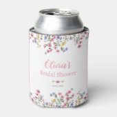 ワイルドフラワーブライダルシャワーバラ金ゴールドクーラーボックス 缶クーラー (缶正面)