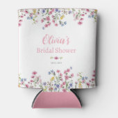 ワイルドフラワーブライダルシャワーバラ金ゴールドクーラーボックス 缶クーラー (正面)