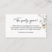 ワイルドフラワーブライダルシャワーパンティーゲーム エンクロージャーカード (正面)