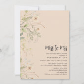 ワイルドフラワーブライダルシャワーパーティー 招待状 (正面)