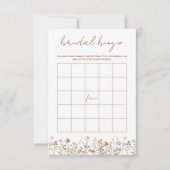 ワイルドフラワーブライダルシャワービンゴボホガーデンゲーム 招待状 (正面)