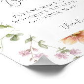 ワイルドフラワーブライダルシャワーフラワーバー標識 ポスター (角)