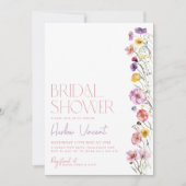 ワイルドフラワーブライダルシャワーポピーかわいらしズ招待状 招待状 (正面)