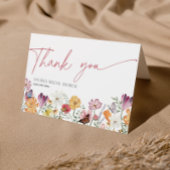 ワイルドフラワーブライダルシャワーラブ開花ありがとう サンキューカード