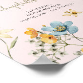 ワイルドフラワーブライダルシャワーラブ開花フラワーバー ポスター (角)