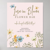 ワイルドフラワーブライダルシャワーラブ開花フラワーバー ポスター (正面)