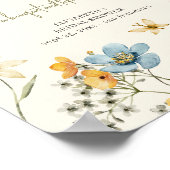 ワイルドフラワーブライダルシャワーラブ開花フラワーバー ポスター (角)